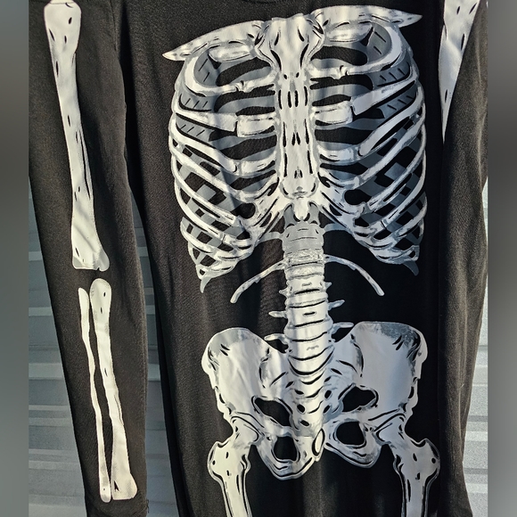 Women's Bone Appétit Skeleton Long Dress Costume - Picture 10 of 10